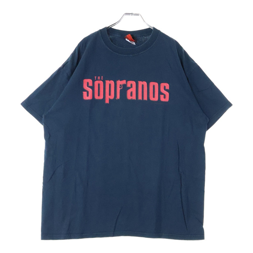 VINTAGE(ヴィンテージ) 00S THE SOPRANOS TEXT TITLE LOGO MOVIE PROMO ザ・ソプラノズ 哀愁のマフィア ムービープリント 半袖Tシャツ ブラック