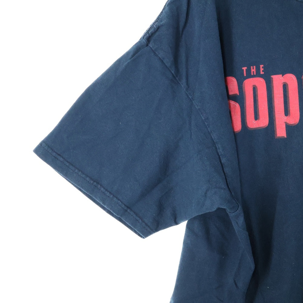 VINTAGE(ヴィンテージ) 00S THE SOPRANOS TEXT TITLE LOGO MOVIE PROMO ザ・ソプラノズ 哀愁のマフィア ムービープリント 半袖Tシャツ ブラック