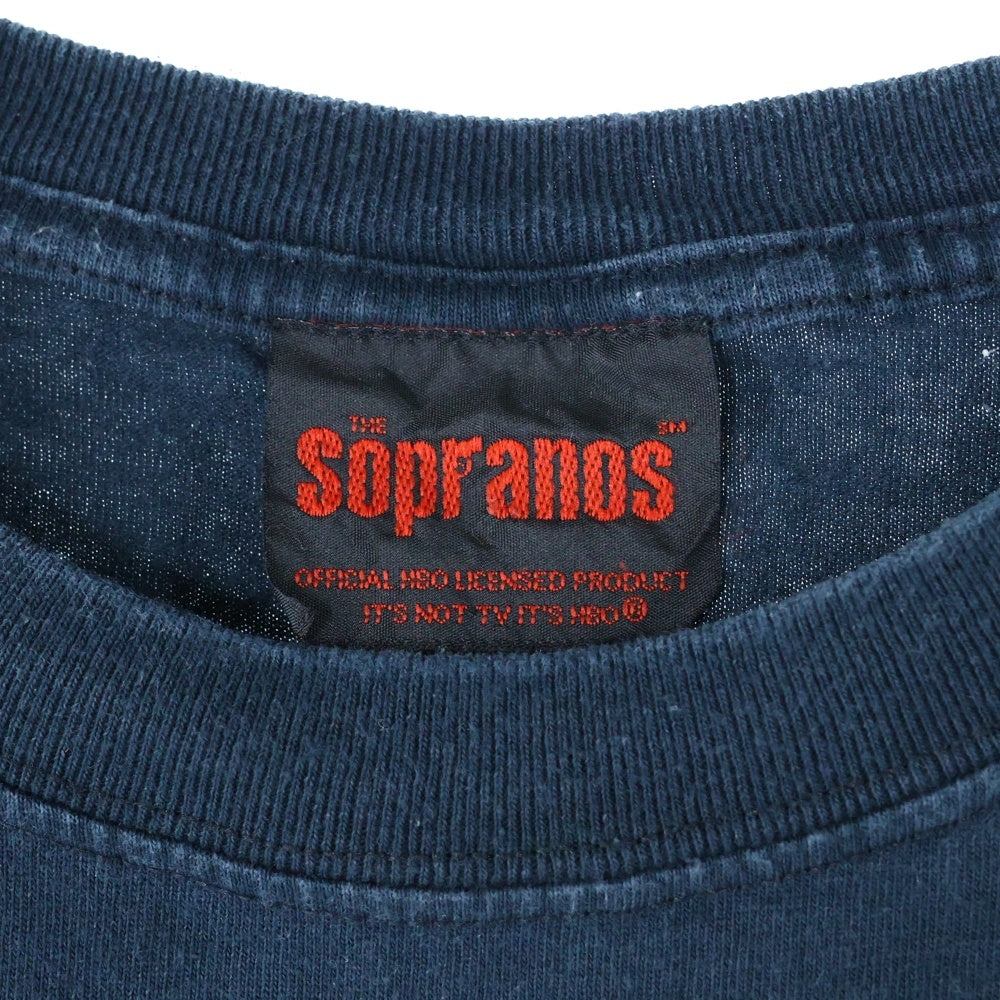 VINTAGE(ヴィンテージ) 00S THE SOPRANOS TEXT TITLE LOGO MOVIE PROMO ザ・ソプラノズ 哀愁のマフィア ムービープリント 半袖Tシャツ ブラック