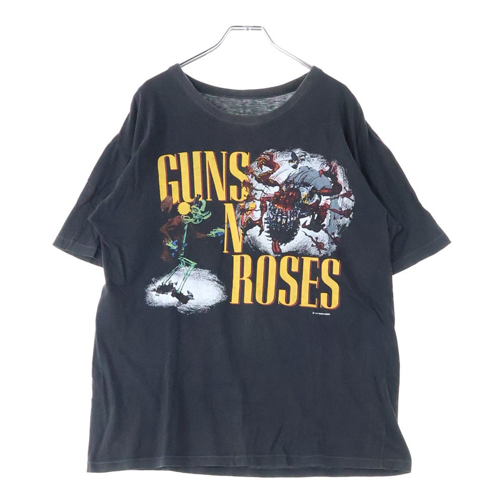 VINTAGE(ヴィンテージ) 80S GUNS N' ROSES JAPAN TOUR 1988 Robert Williams ガンズアンドローゼズ 両面プリント 半袖tシャツ ブラック