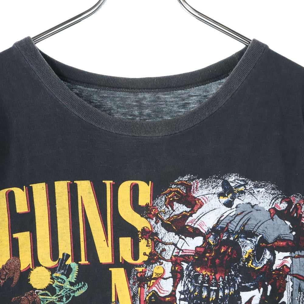 VINTAGE(ヴィンテージ) 80S GUNS N' ROSES JAPAN TOUR 1988 Robert Williams ガンズアンドローゼズ 両面プリント 半袖tシャツ ブラック