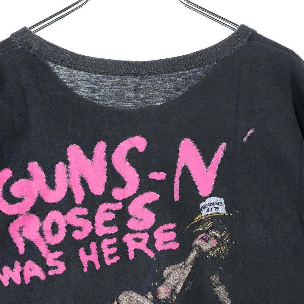VINTAGE(ヴィンテージ) 80S GUNS N' ROSES JAPAN TOUR 1988 Robert Williams ガンズアンドローゼズ 両面プリント 半袖tシャツ ブラック