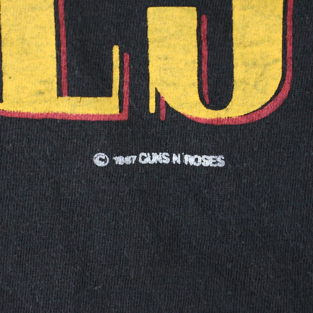 VINTAGE(ヴィンテージ) 80S GUNS N' ROSES JAPAN TOUR 1988 Robert Williams ガンズアンドローゼズ 両面プリント 半袖tシャツ ブラック