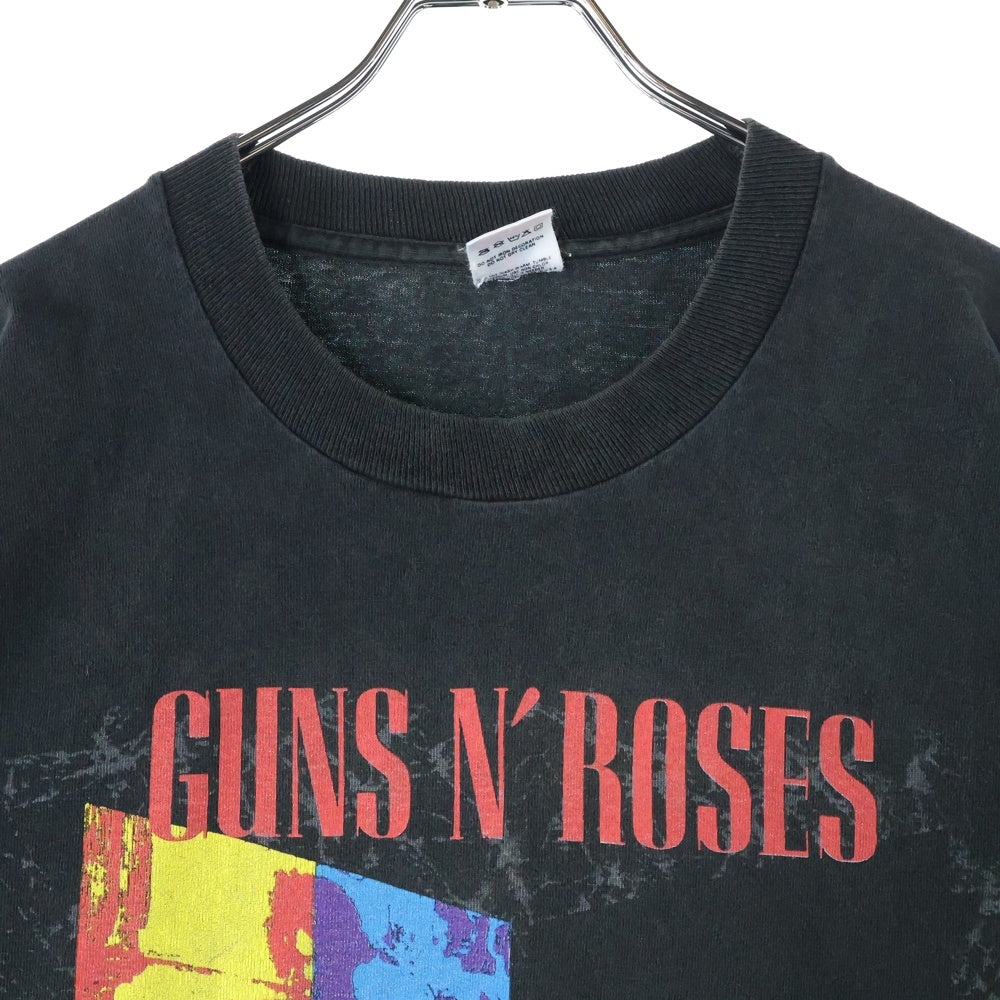 VINTAGE(ヴィンテージ) 90s METALLICA × GUNS N ROSES 1992 NORTH AMERICAN TOUR FAITH NO MORE 両面プリント 半袖tシャツ ブラック