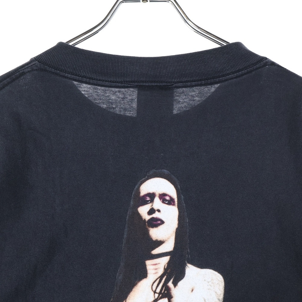 VINTAGE(ヴィンテージ) 90S MARILYN MANSON HELLO MY NAME IS マリリンマンソン 両面プリント 半袖Tシャツ ブラック