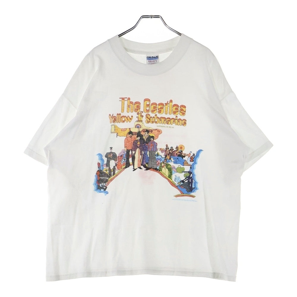 VINTAGE(ヴィンテージ) 90s THE BEATLES YELLOW SABMARINE NOTHING IS REAL ビートルズ 両面プリント 半袖Tシャツ ホワイト