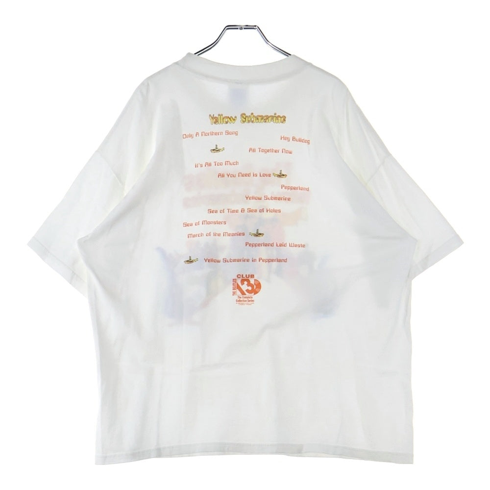 VINTAGE(ヴィンテージ) 90s THE BEATLES YELLOW SABMARINE NOTHING IS REAL ビートルズ 両面プリント 半袖Tシャツ ホワイト