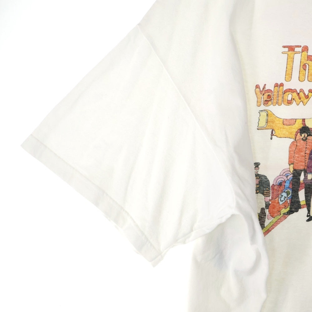 VINTAGE(ヴィンテージ) 90s THE BEATLES YELLOW SABMARINE NOTHING IS REAL ビートルズ 両面プリント 半袖Tシャツ ホワイト