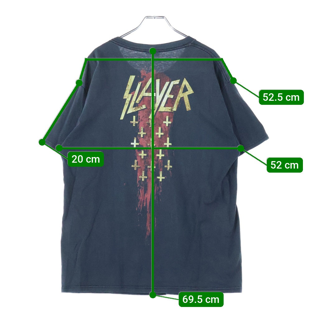 VINTAGE(ヴィンテージ) 00S SLAYER スレイヤー 両面プリント 半袖Tシャツ ブラック