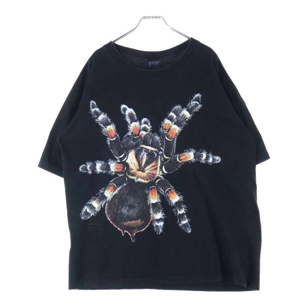 VINTAGE(ヴィンテージ) 90S HABITAT タランチュラプリント 半袖Tシャツ ブラック