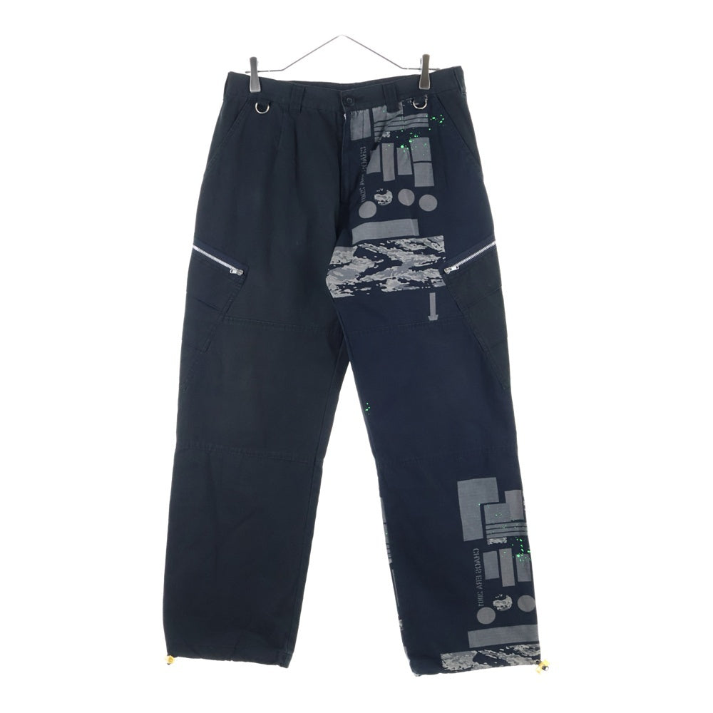 UNDERCOVER(アンダーカバー) 01SS chaotic discord期 嵌め絵期 ドッキングデザイン カーゴパンツ ブラック