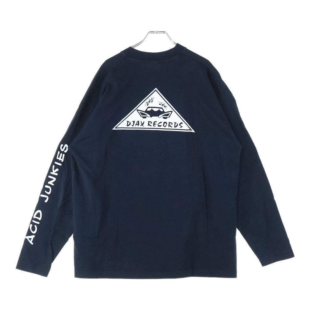 VINTAGE(ヴィンテージ) 90S ACID JUNKIES スマイルプリント ロングスリーブ 長袖Tシャツ ブラック