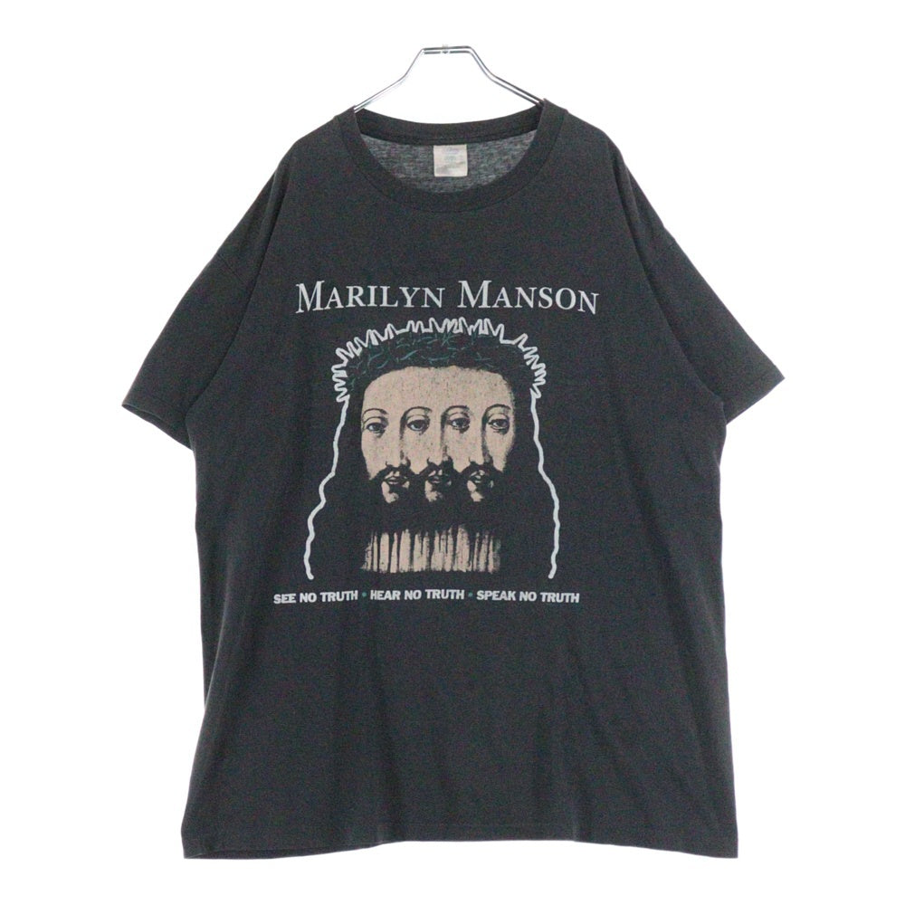 VINTAGE(ヴィンテージ) 90s MARILYN MANSON BELIEVE マリリンマンソン ビリーブ 両面プリント 半袖Tシャツ ブラック
