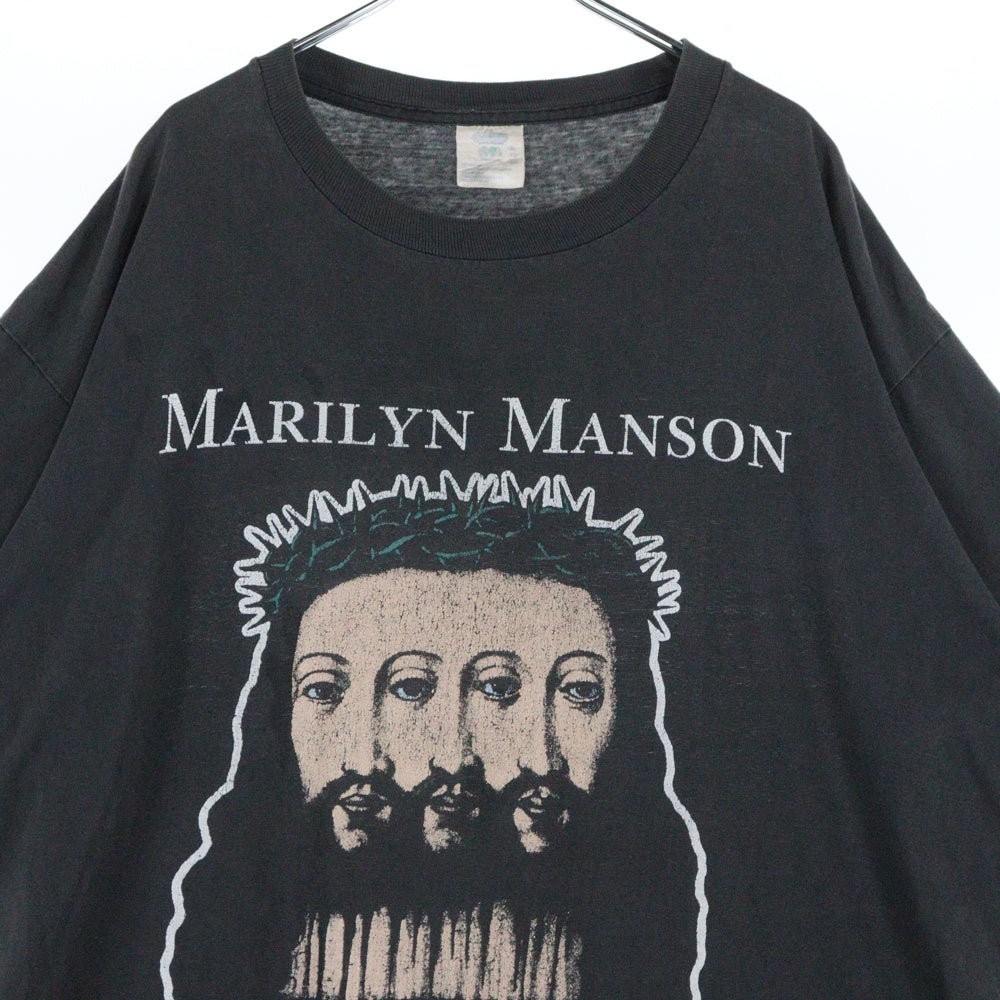 VINTAGE(ヴィンテージ) 90s MARILYN MANSON BELIEVE マリリンマンソン ビリーブ 両面プリント 半袖Tシャツ ブラック