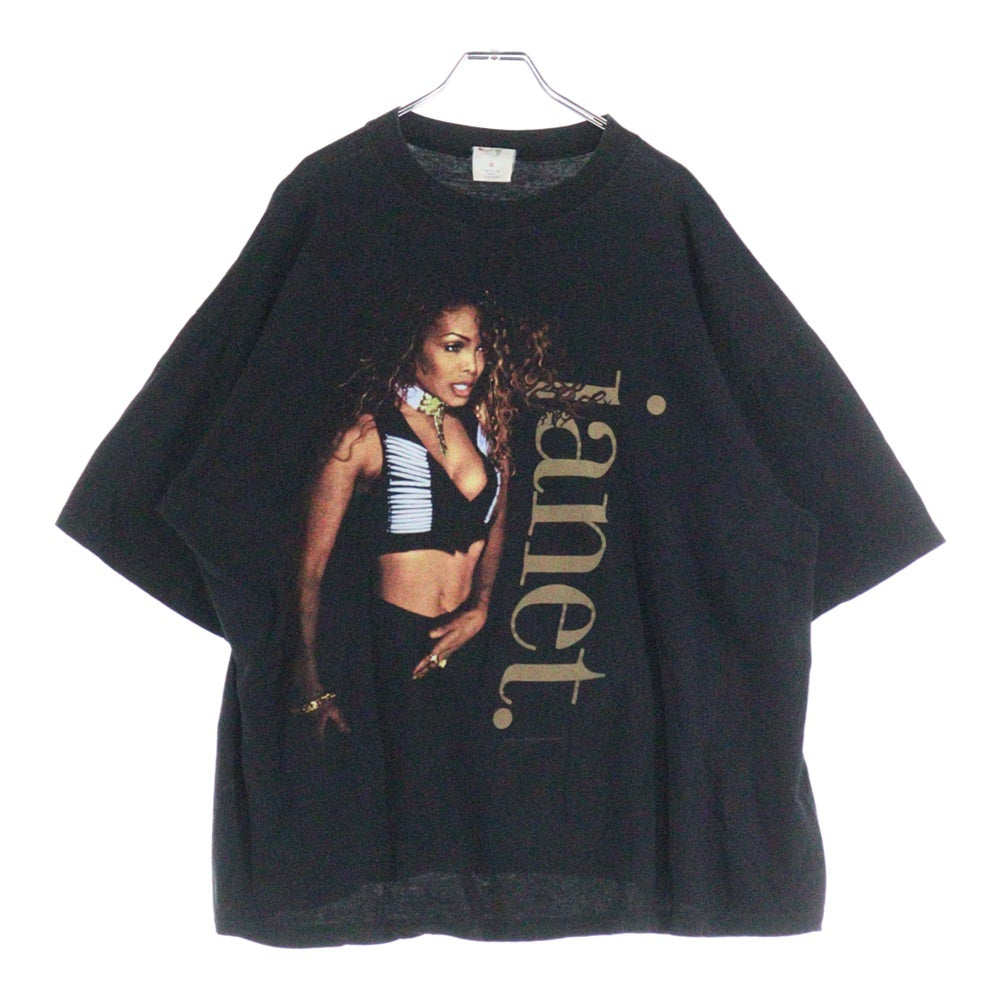 VINTAGE(ヴィンテージ) 90s JANET JACKSON 1993 WORLD TOUR TEE ジャネットジャクソン 両面プリント半袖Tシャツ カットソー ブラック
