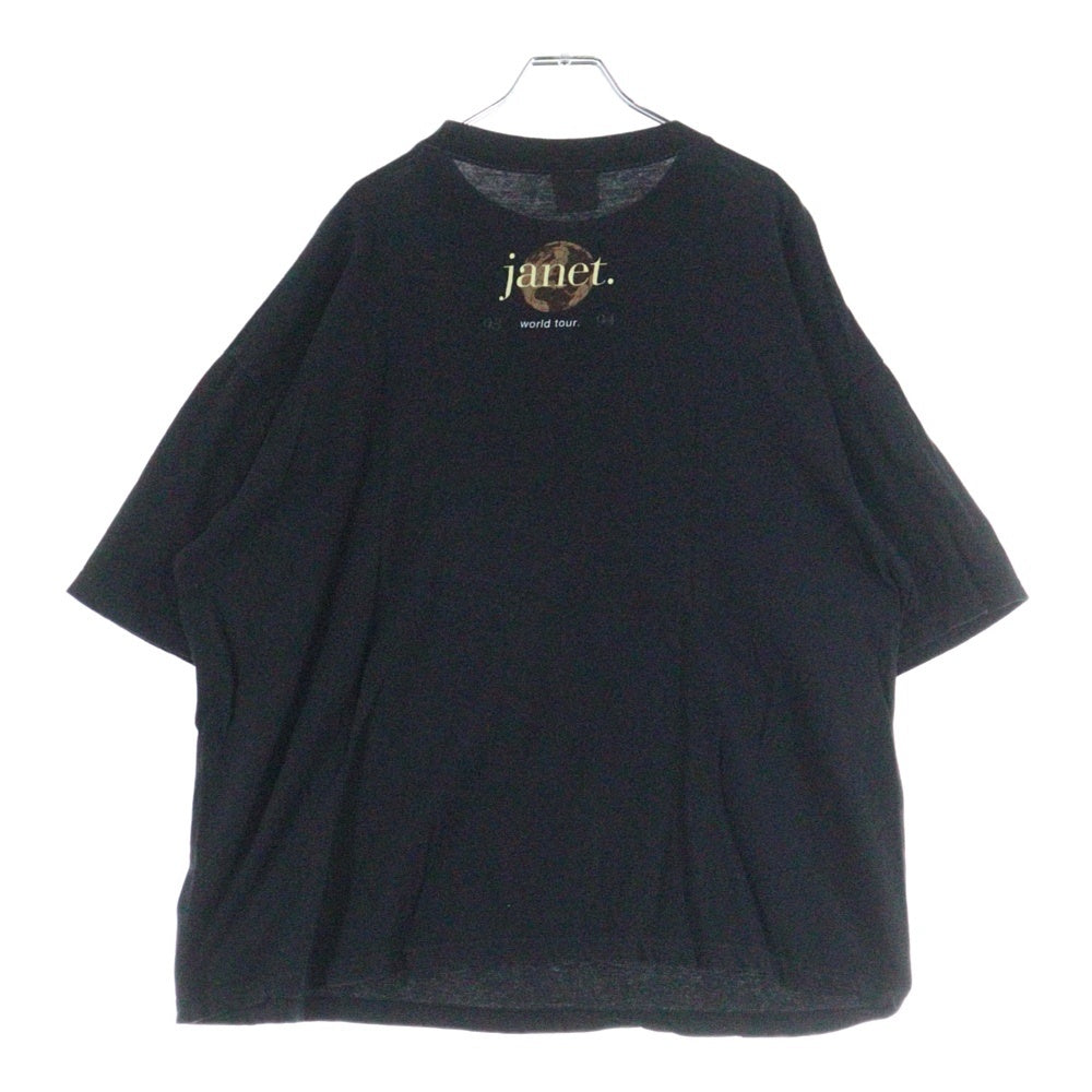 VINTAGE(ヴィンテージ) 90s JANET JACKSON 1993 WORLD TOUR TEE ジャネットジャクソン 両面プリント半袖Tシャツ カットソー ブラック