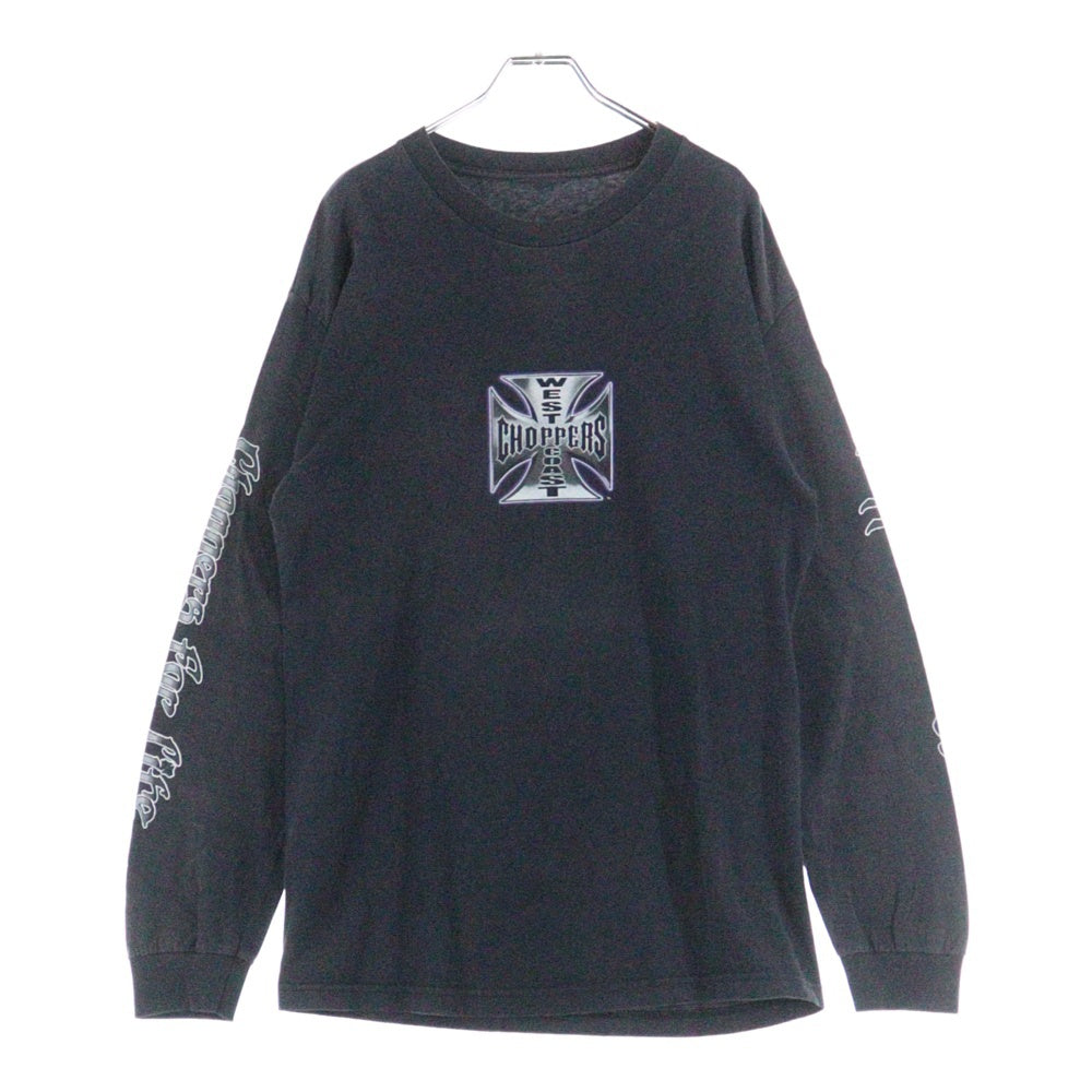 VINTAGE(ヴィンテージ) 00s WEST COAST CHOPPERS L/S TtEE 両面プリント長袖Tシャツ 長袖カットソー フブラック