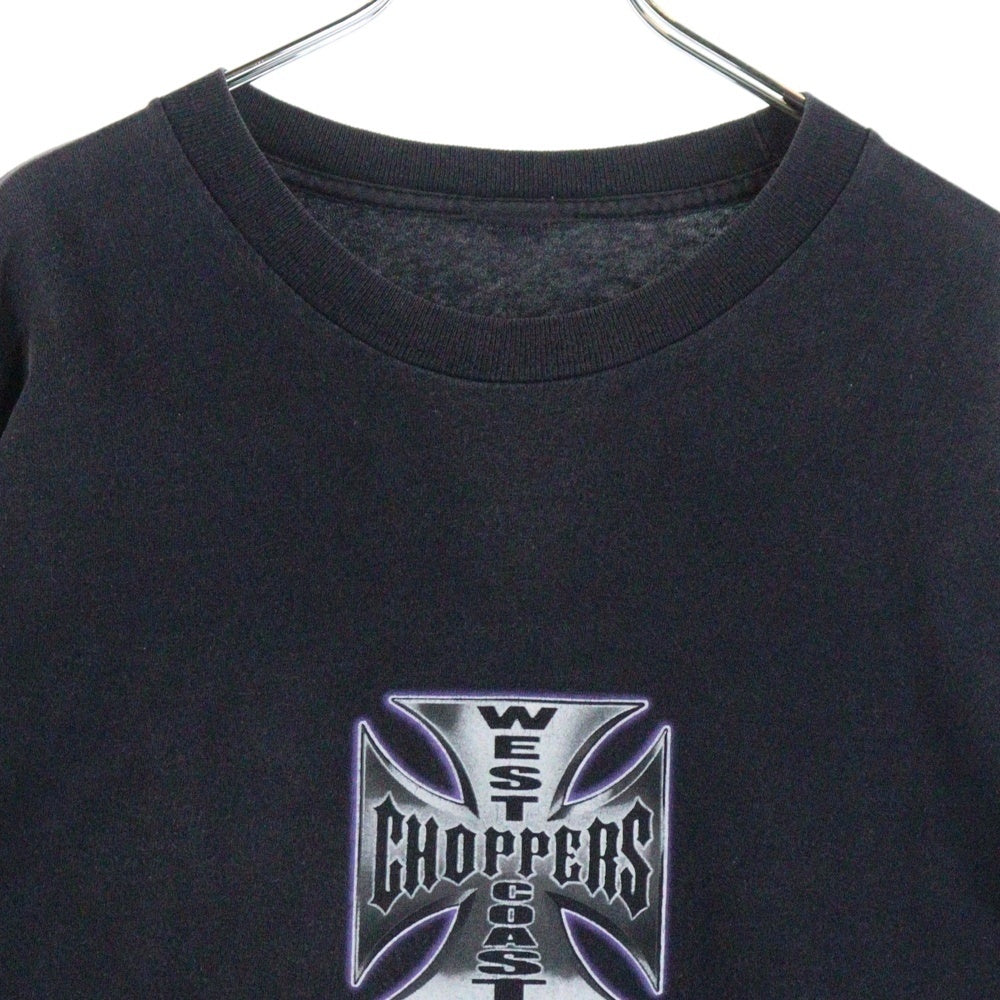 VINTAGE(ヴィンテージ) 00s WEST COAST CHOPPERS L/S TtEE 両面プリント長袖Tシャツ 長袖カットソー フブラック
