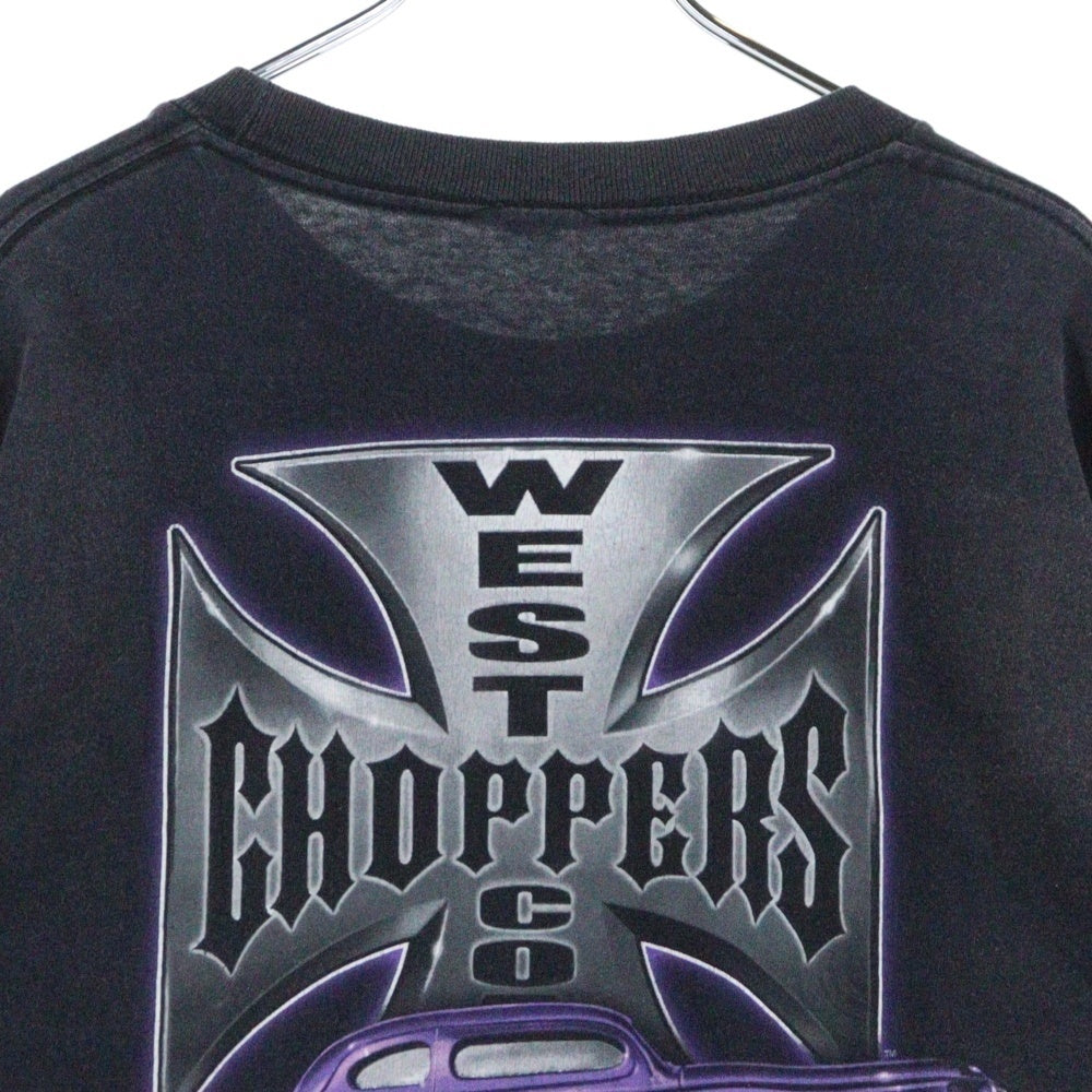 VINTAGE(ヴィンテージ) 00s WEST COAST CHOPPERS L/S TtEE 両面プリント長袖Tシャツ 長袖カットソー フブラック