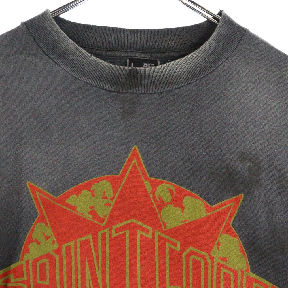SAINT MICHAEL(セントマイケル) 24AW X DENIM TEARS SS TEE ST TEARS 半袖Tシャツ カットソー ブラック SM-YS1-0000-C45