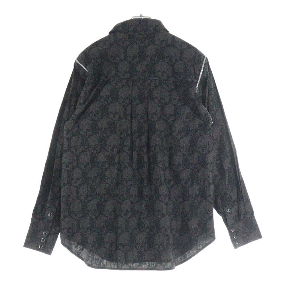 UNDERCOVER(アンダーカバー) 98AW EXCHANGE期 Archive スカル総柄シャツ 長袖シャツ グレー