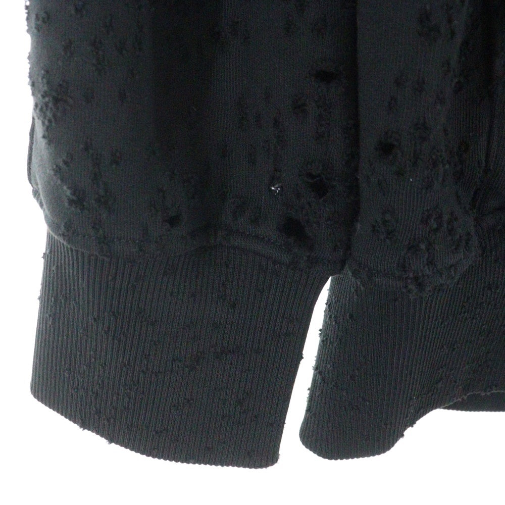 1017 ALYX 9SM(アリクス) MULTI LIGHTERCAP LASER CUT HOODIEダメージ加工フーディー パーカー ブラック