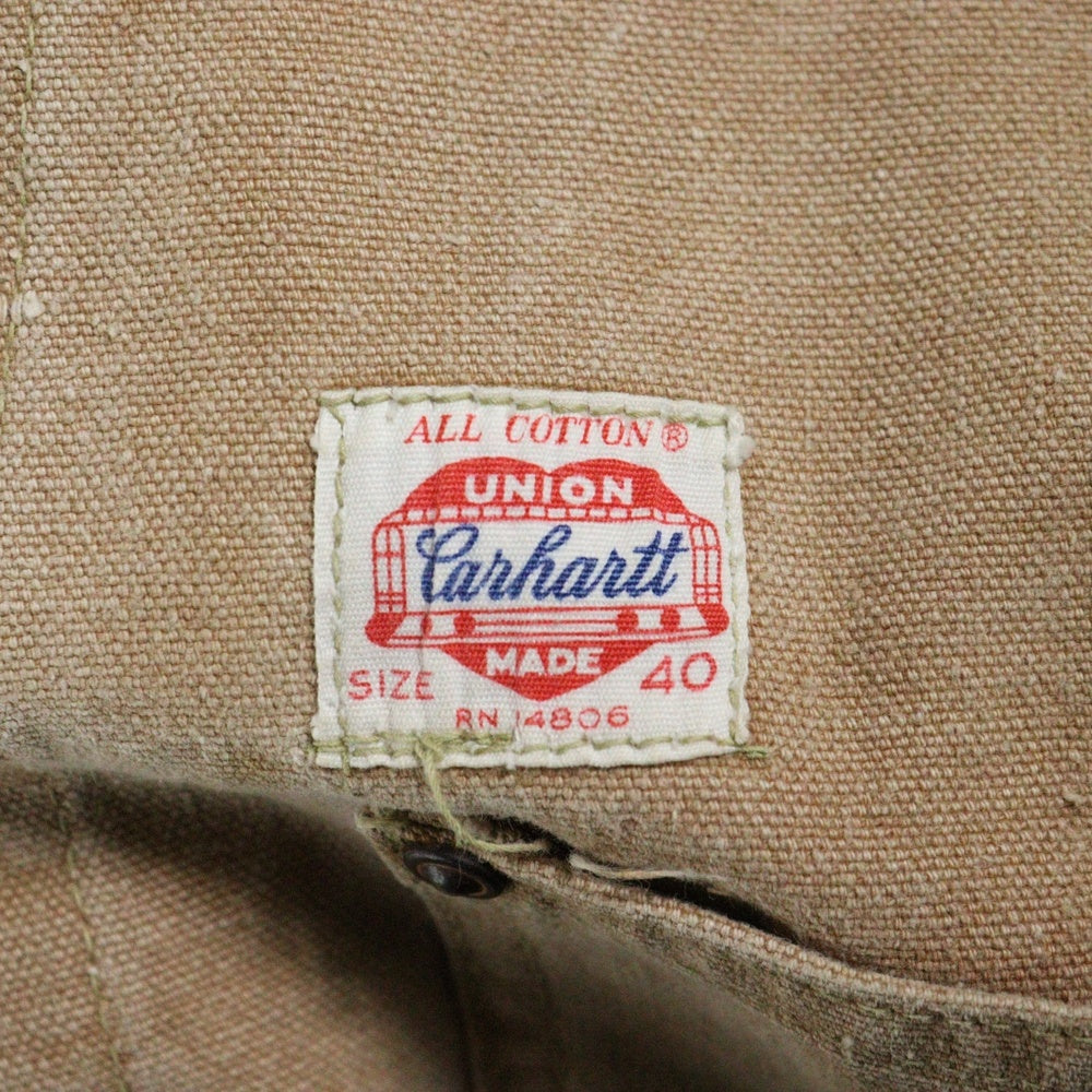 CARHARTT(カーハート) 60s VINTAGE DUCK COVERALL ハートタグ ハートボタン ダック カバーオール ベージュ