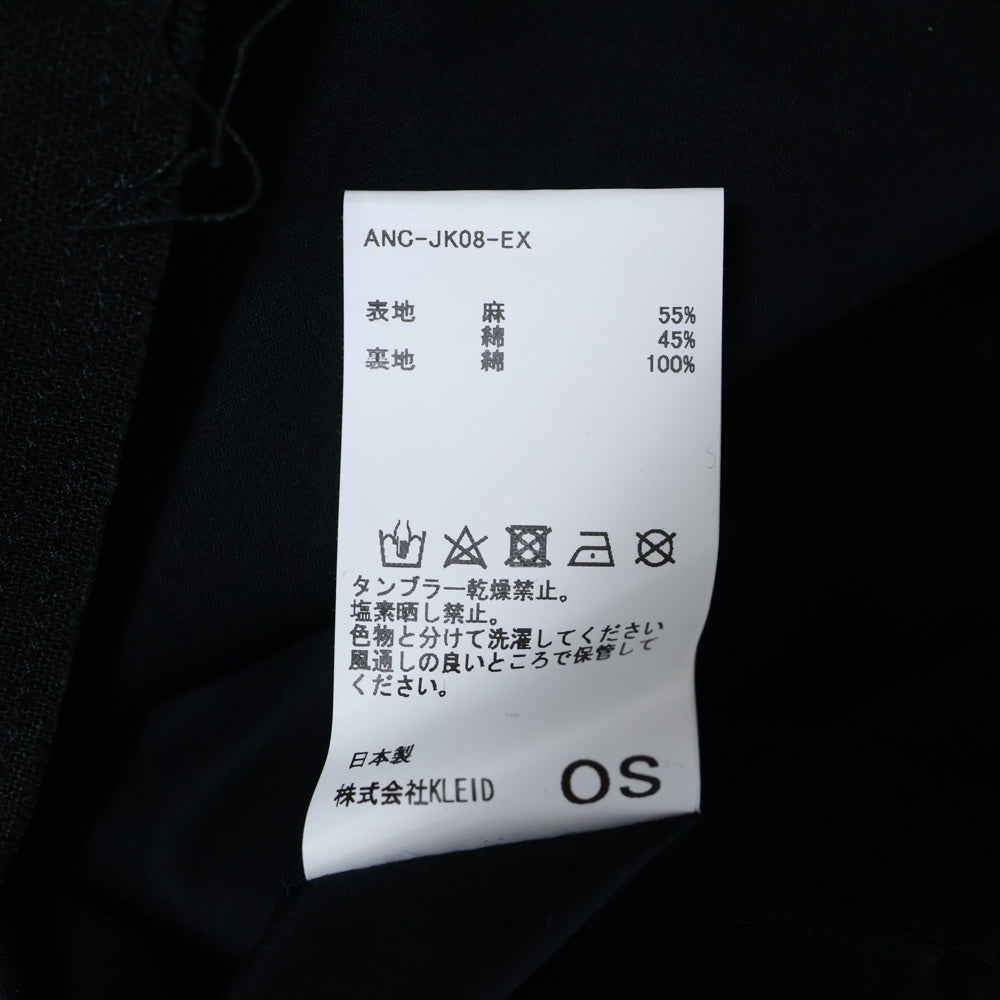 ANCELLM(アンセルム) 24SS PATCHWORK BLOUSON EX GARDEN 別注 ANC-JK08-EX パッチワーク ブルゾン ガーデン 別注 リネン混 ジャケット ブラック