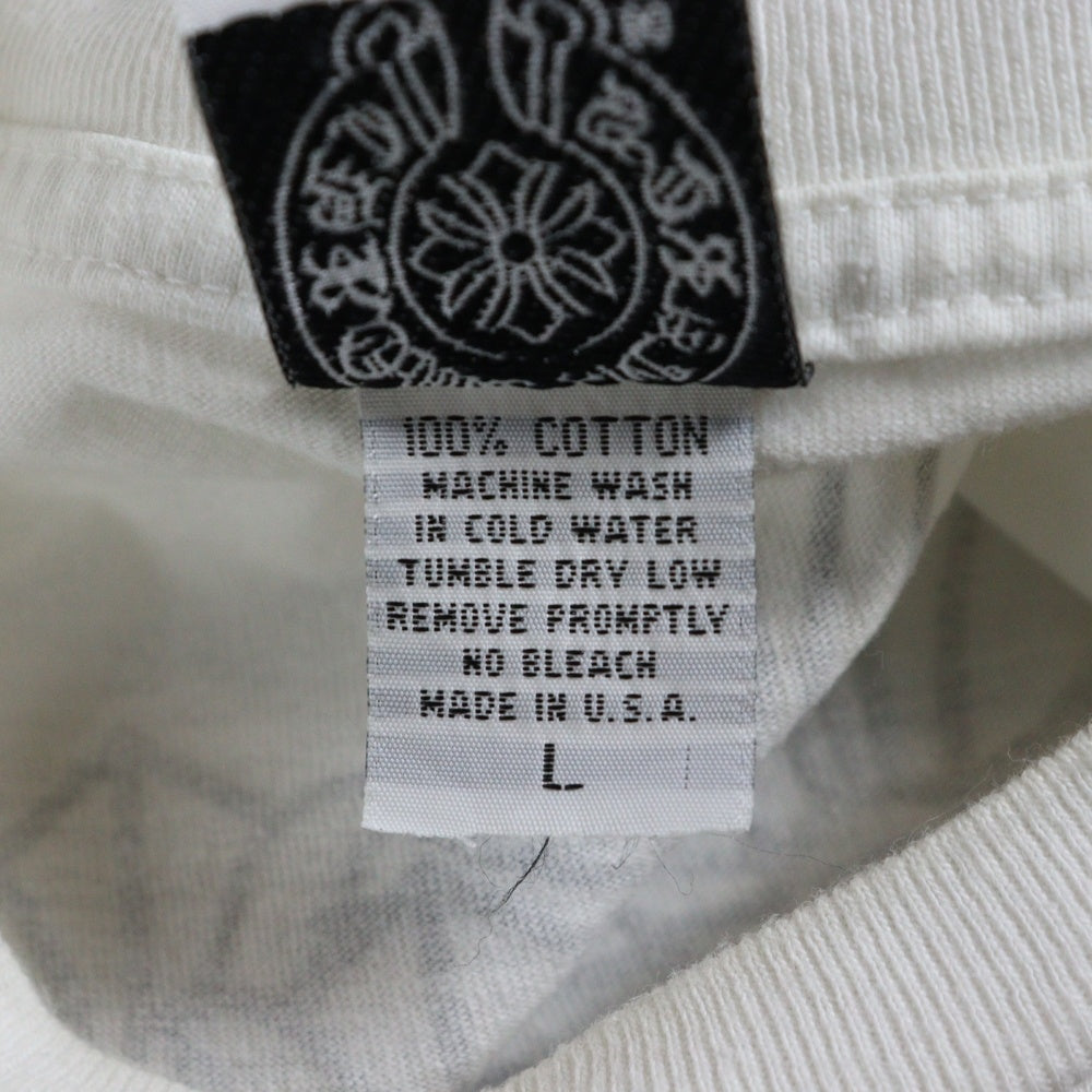 CHROME HEARTS(クロムハーツ) OLD オールドモデル バックセメタリー ホースシュープリントポケット 半袖Tシャツ カットソー ホワイト