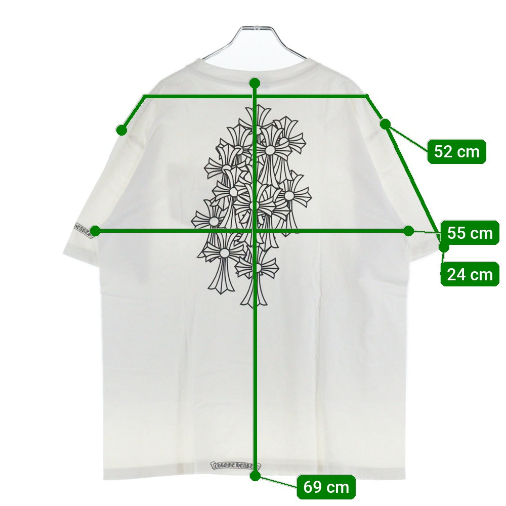 CHROME HEARTS(クロムハーツ) OLD オールドモデル バックセメタリー ホースシュープリントポケット 半袖Tシャツ カットソー ホワイト