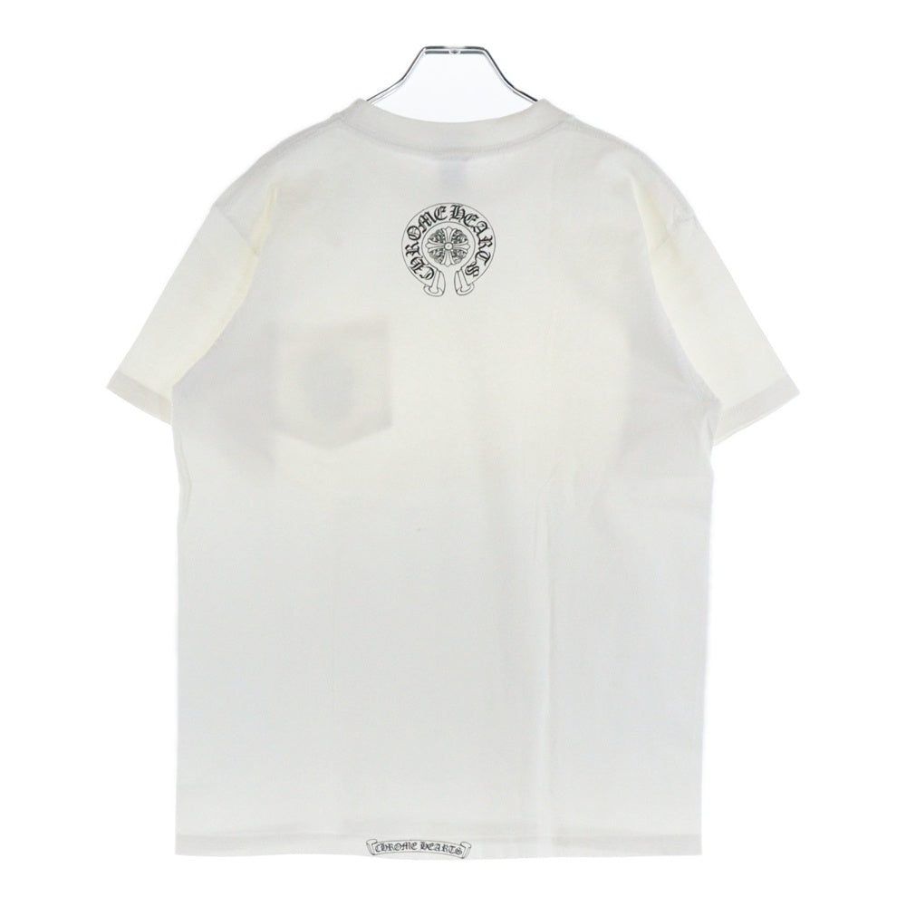 CHROME HEARTS(クロムハーツ) OLD バックホースシュー 胸ポケット 半袖Tシャツ カットソー ホワイト