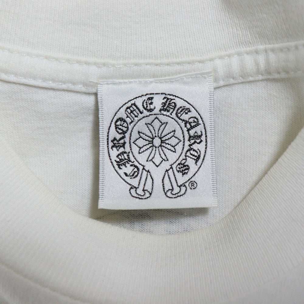 CHROME HEARTS(クロムハーツ) OLD バックホースシュー 胸ポケット 半袖Tシャツ カットソー ホワイト