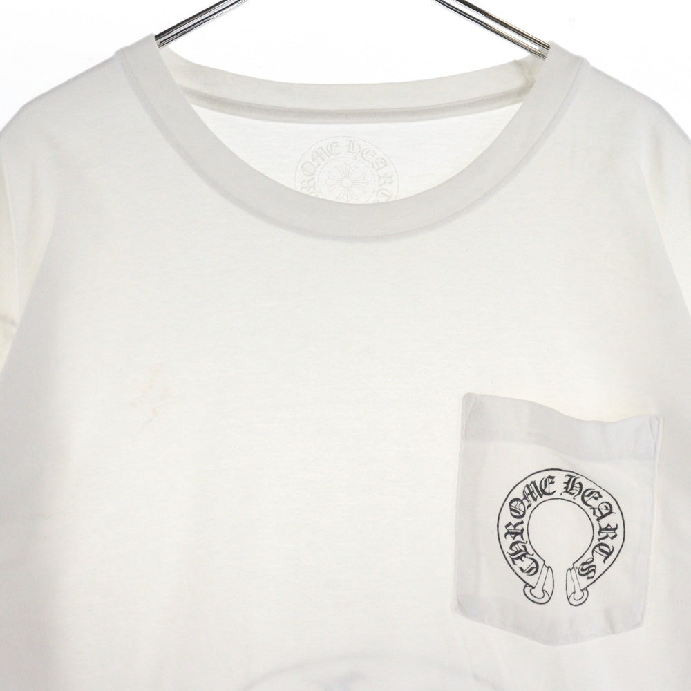 CHROME HEARTS(クロムハーツ) Horseshoe Arm Floral L/S Tee バックホースシュー アームフローラル 長袖Tシャツ ホワイト