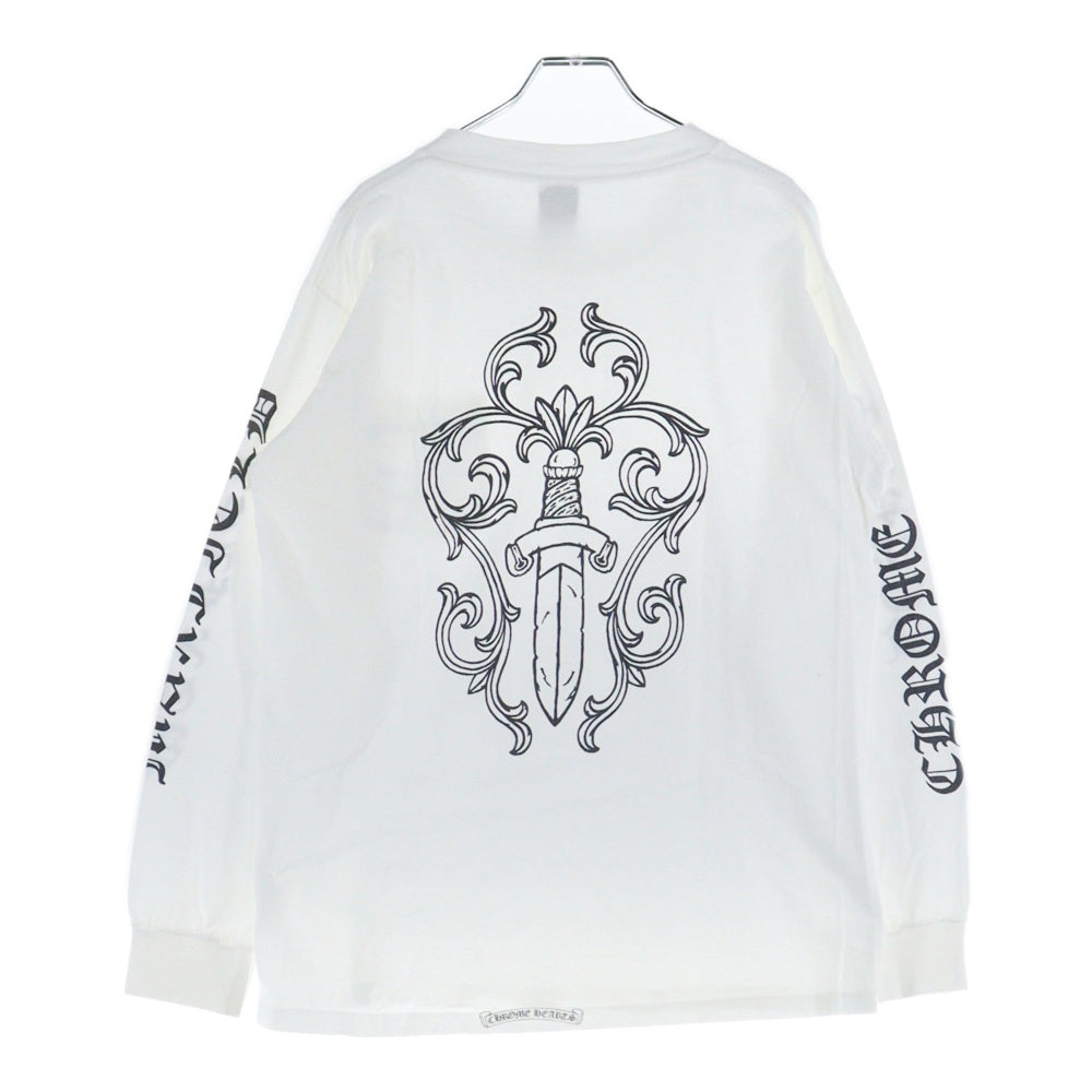 CHROME HEARTS(クロムハーツ) OLD ×max field Dagger L/S TEE オールドモデル マックスフィールド ダガープリント 長袖Tシャツ ホワイト