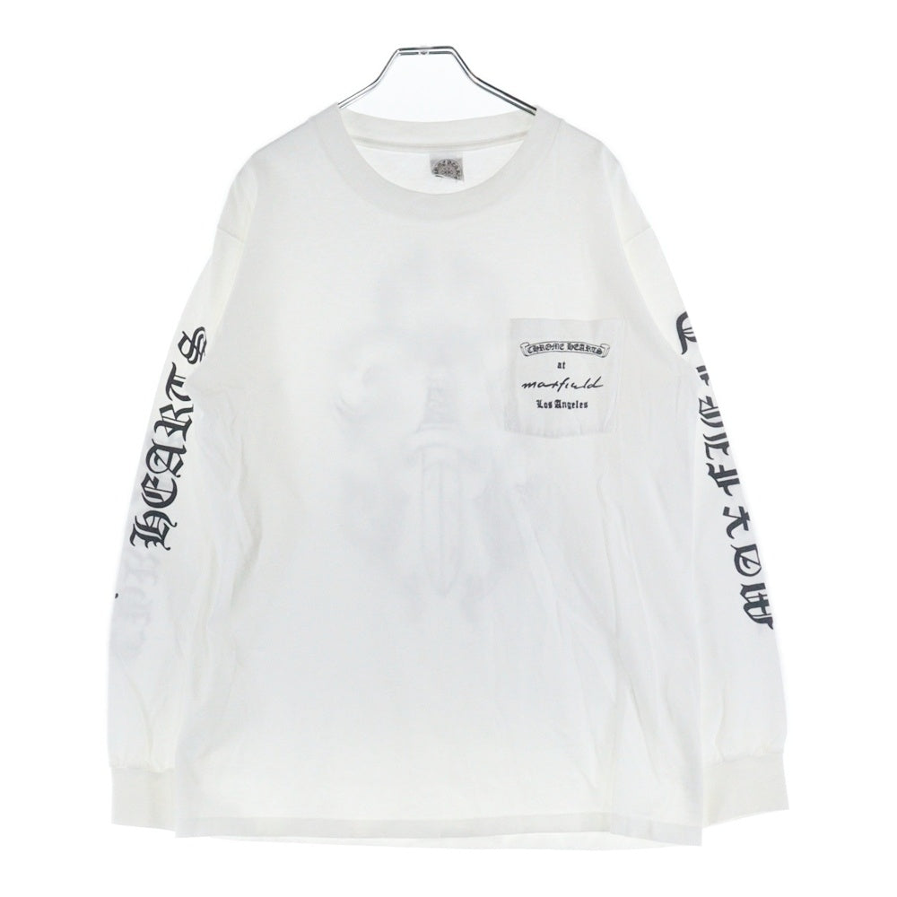 CHROME HEARTS(クロムハーツ) OLD ×max field Dagger L/S TEE オールドモデル マックスフィールド ダガープリント 長袖Tシャツ ホワイト