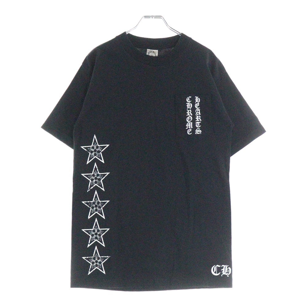 CHROME HEARTS(クロムハーツ) OLD T BAR オールド Tバープリント スター 半袖Tシャツ カットソー ブラック