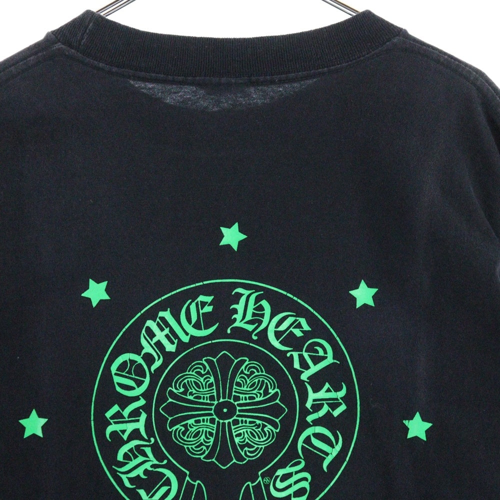 CHROME HEARTS(クロムハーツ) OLD バックホースシュー スタープリント長袖Tシャツ 長袖カットソー ブラック