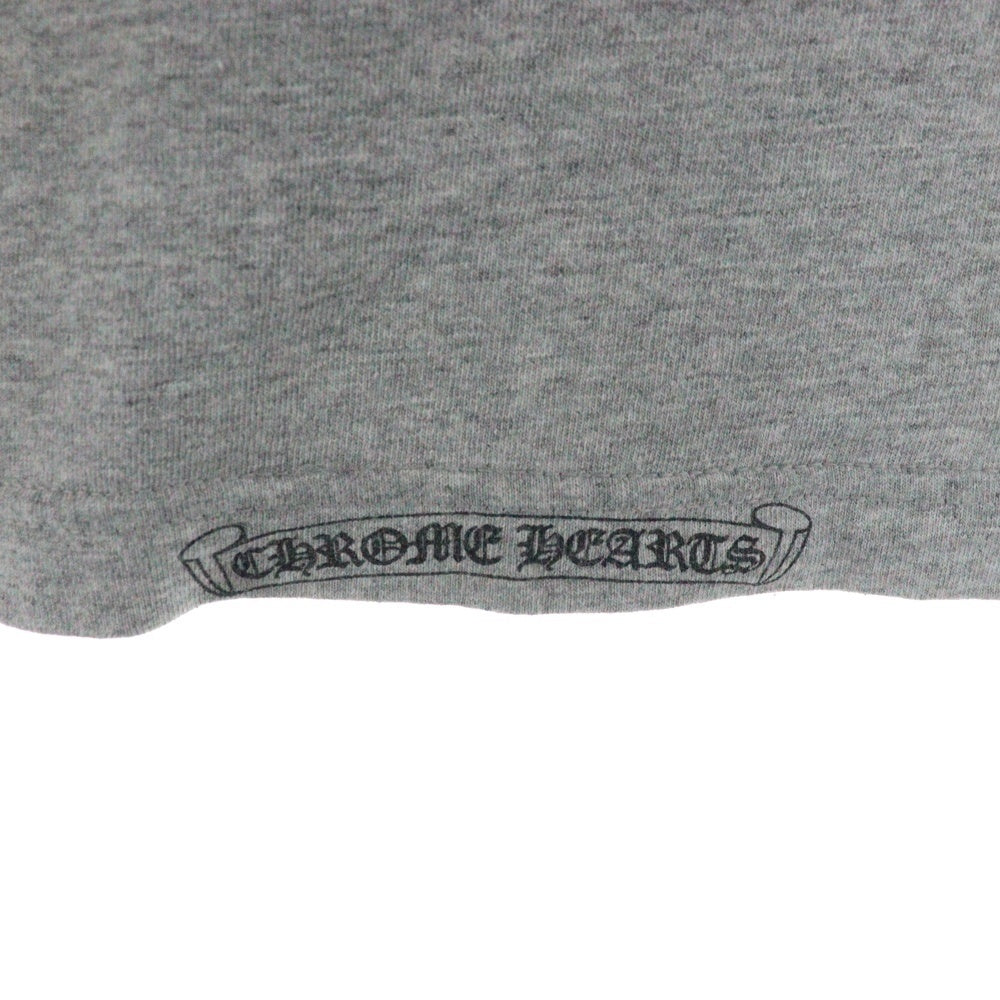 CHROME HEARTS(クロムハーツ) OLD オールドモデル バックセメタリークロス ホースシュープリントポケット 長袖カットソー 長袖Tシャツ グレー