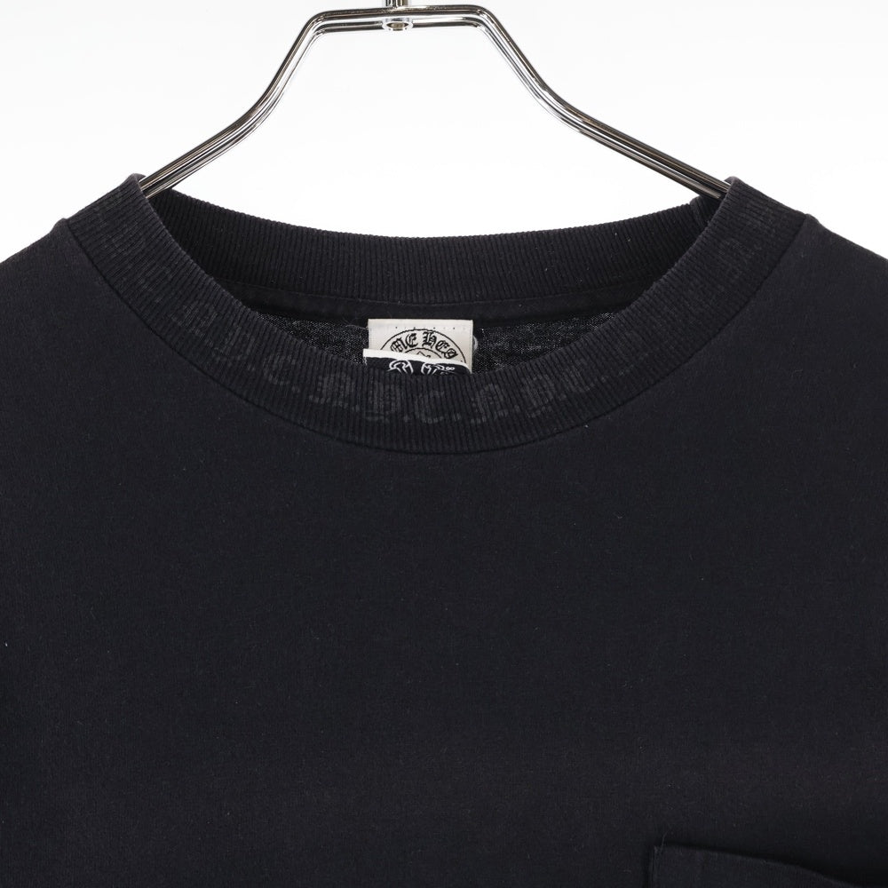 CHROME HEARTS(クロムハーツ) OLD オールドモデル Neck Logo ネックロゴ アームプリント ホースシューポケット 長袖カットソー 長袖Tシャツ ブラック