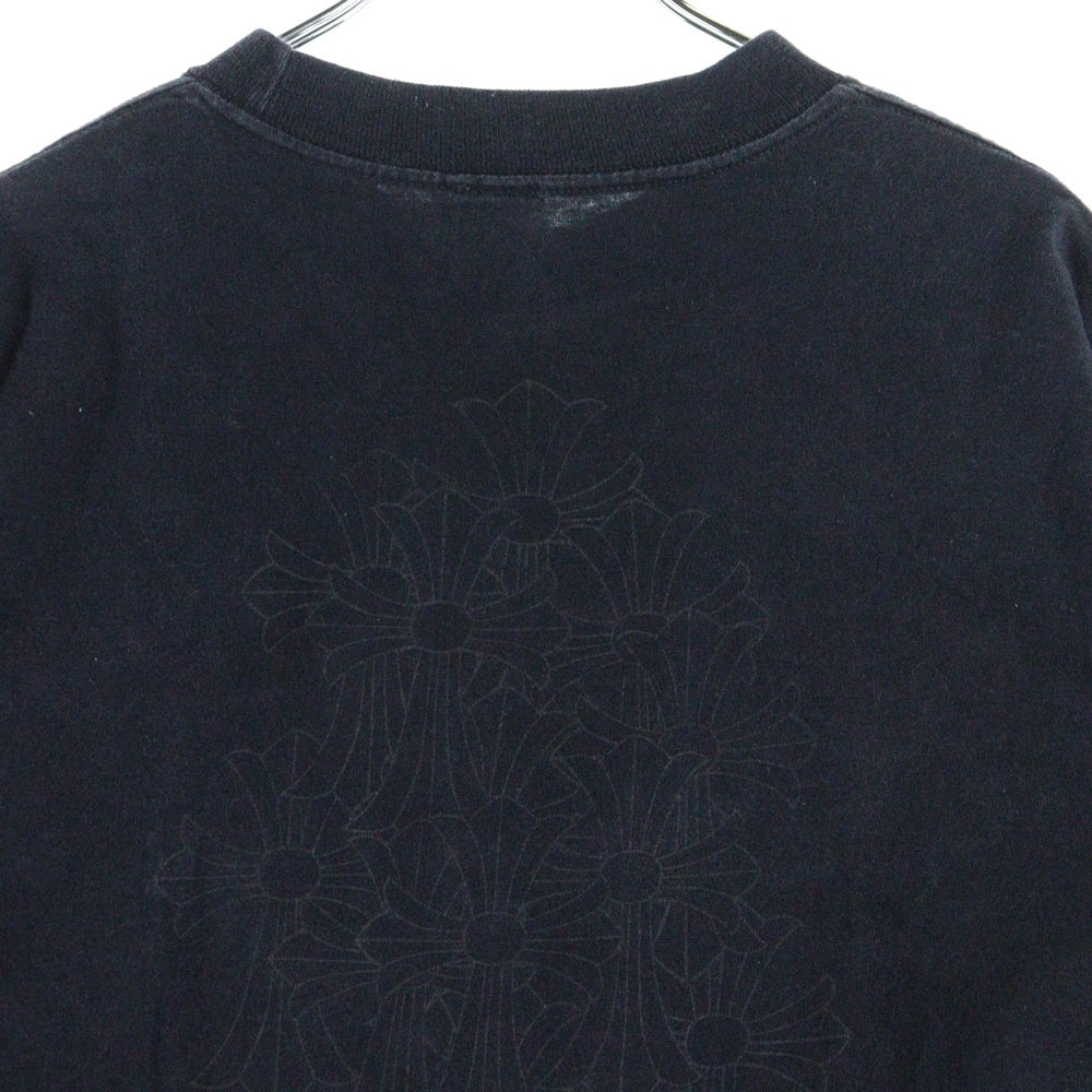 CHROME HEARTS(クロムハーツ) OLD オールドモデル バックセメタリークロス ホースシュープリントポケット 半袖Tシャツ カットソー ブラック
