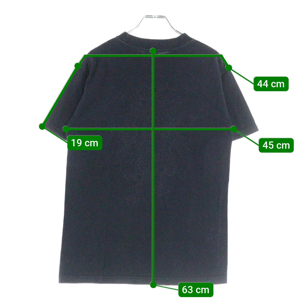 CHROME HEARTS(クロムハーツ) OLD オールドモデル バックセメタリークロス ホースシュープリントポケット 半袖Tシャツ カットソー ブラック