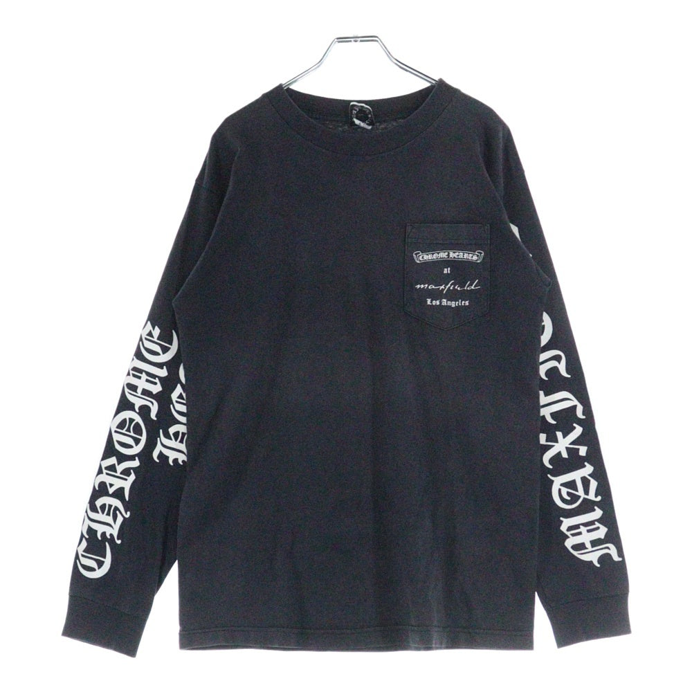 CHROME HEARTS(クロムハーツ) OLD ×max field Dagger L/S TEE オールドモデル マックスフィールド ダガープリント 長袖Tシャツ 長袖カットソー ブラック