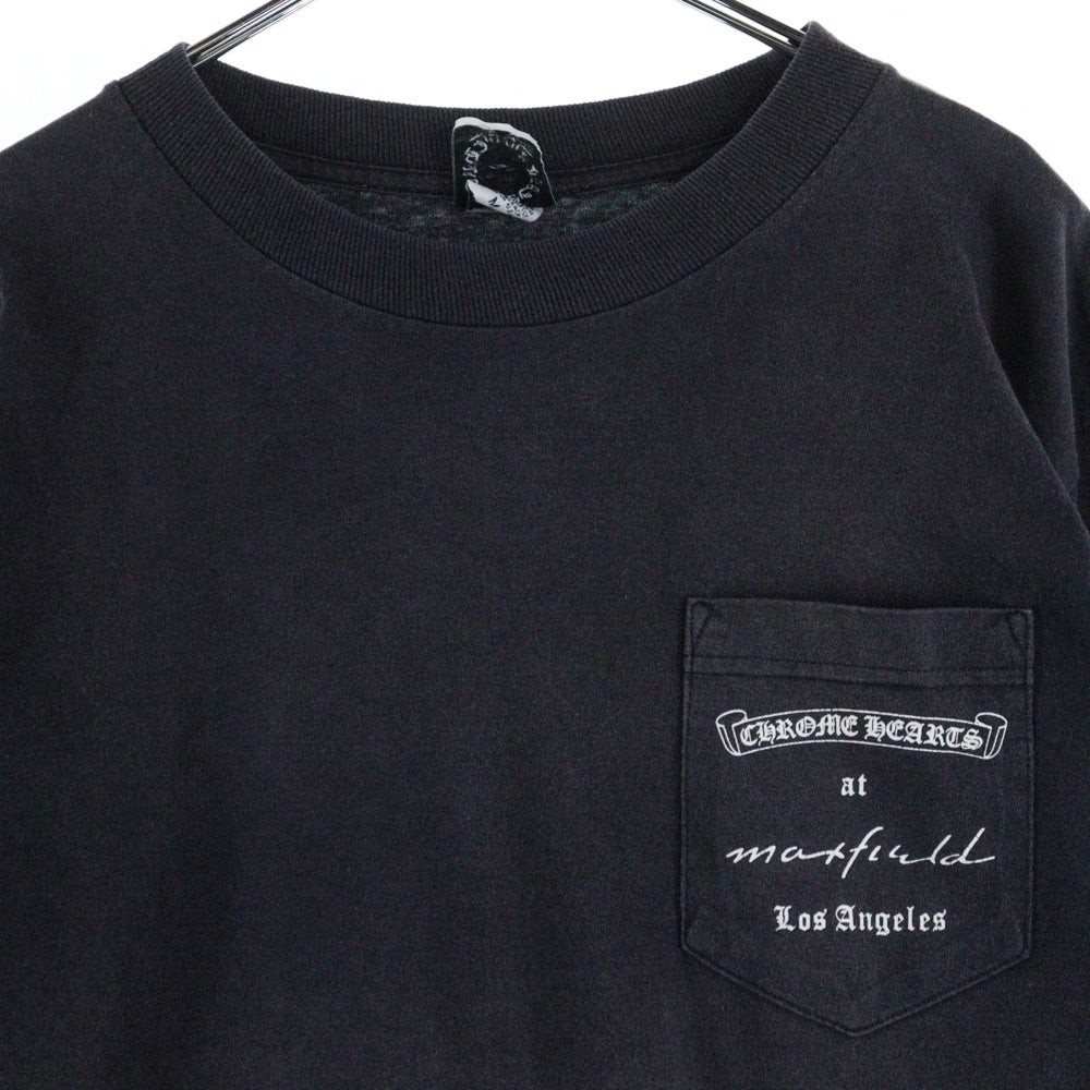 CHROME HEARTS(クロムハーツ) OLD ×max field Dagger L/S TEE オールドモデル マックスフィールド ダガープリント 長袖Tシャツ 長袖カットソー ブラック