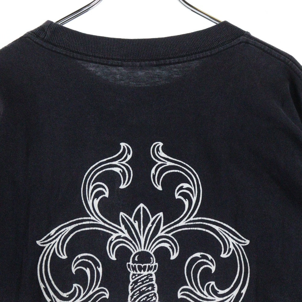 CHROME HEARTS(クロムハーツ) OLD ×max field Dagger L/S TEE オールドモデル マックスフィールド ダガープリント 長袖Tシャツ 長袖カットソー ブラック