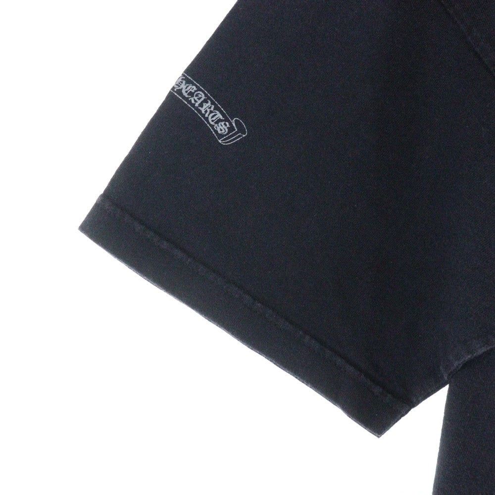 CHROME HEARTS(クロムハーツ) OLD オールドモデル バックスクロールラベルプリント 胸ポケット 半袖Tシャツ カットソー ブラック