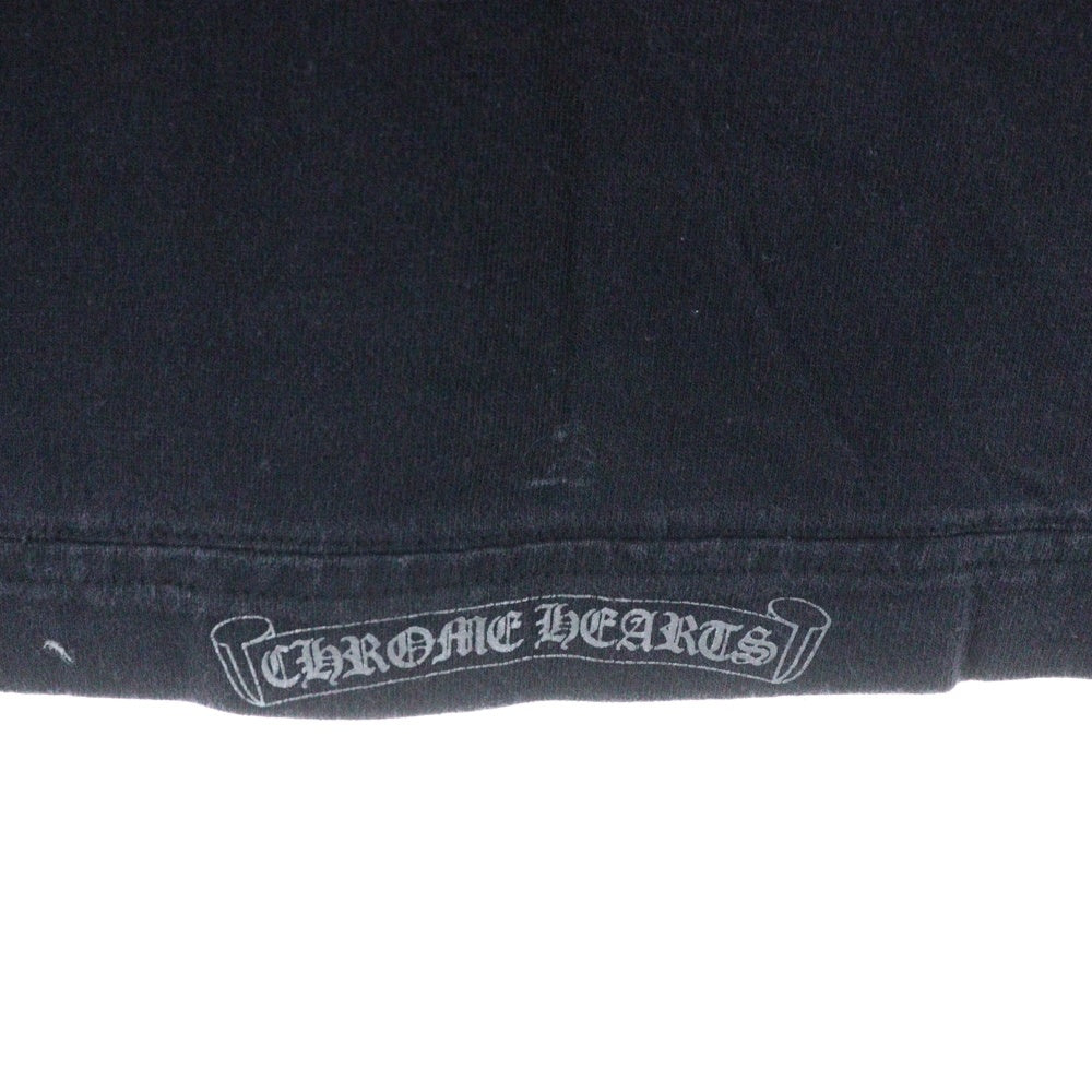 CHROME HEARTS(クロムハーツ) OLD オールドモデル バックスクロールラベルプリント 胸ポケット 半袖Tシャツ カットソー ブラック