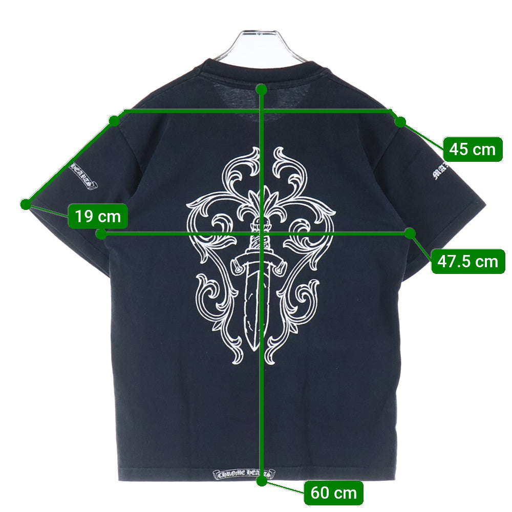 CHROME HEARTS(クロムハーツ) OLD ×max field Dagger TEE オールドモデル マックスフィールド ダガープリント 半袖Tシャツ カットソー ブラック