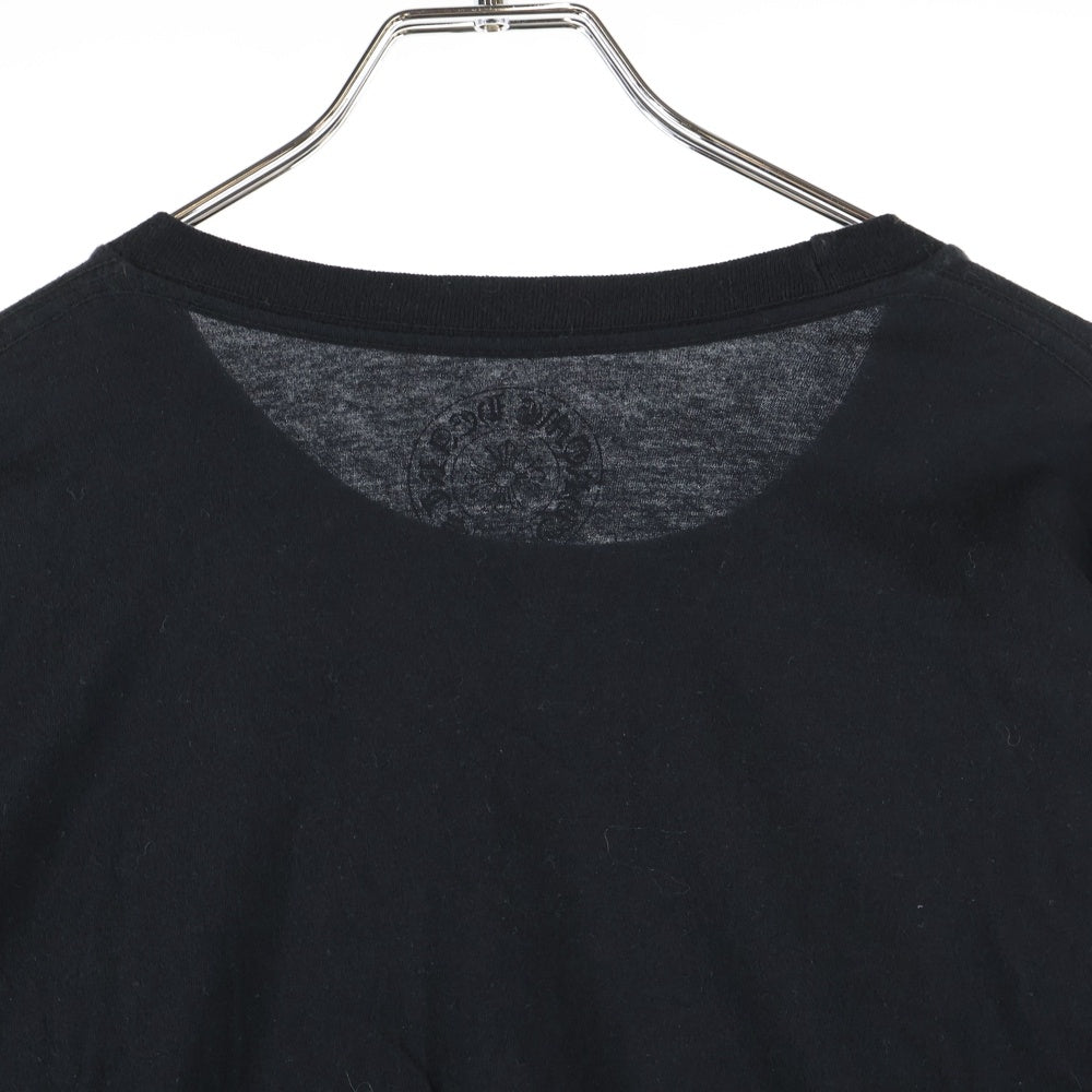 CHROME HEARTS(クロムハーツ) ヴァインダガー スクロールラベルプリントポケット 長袖Tシャツ 長袖カットソー ブラック