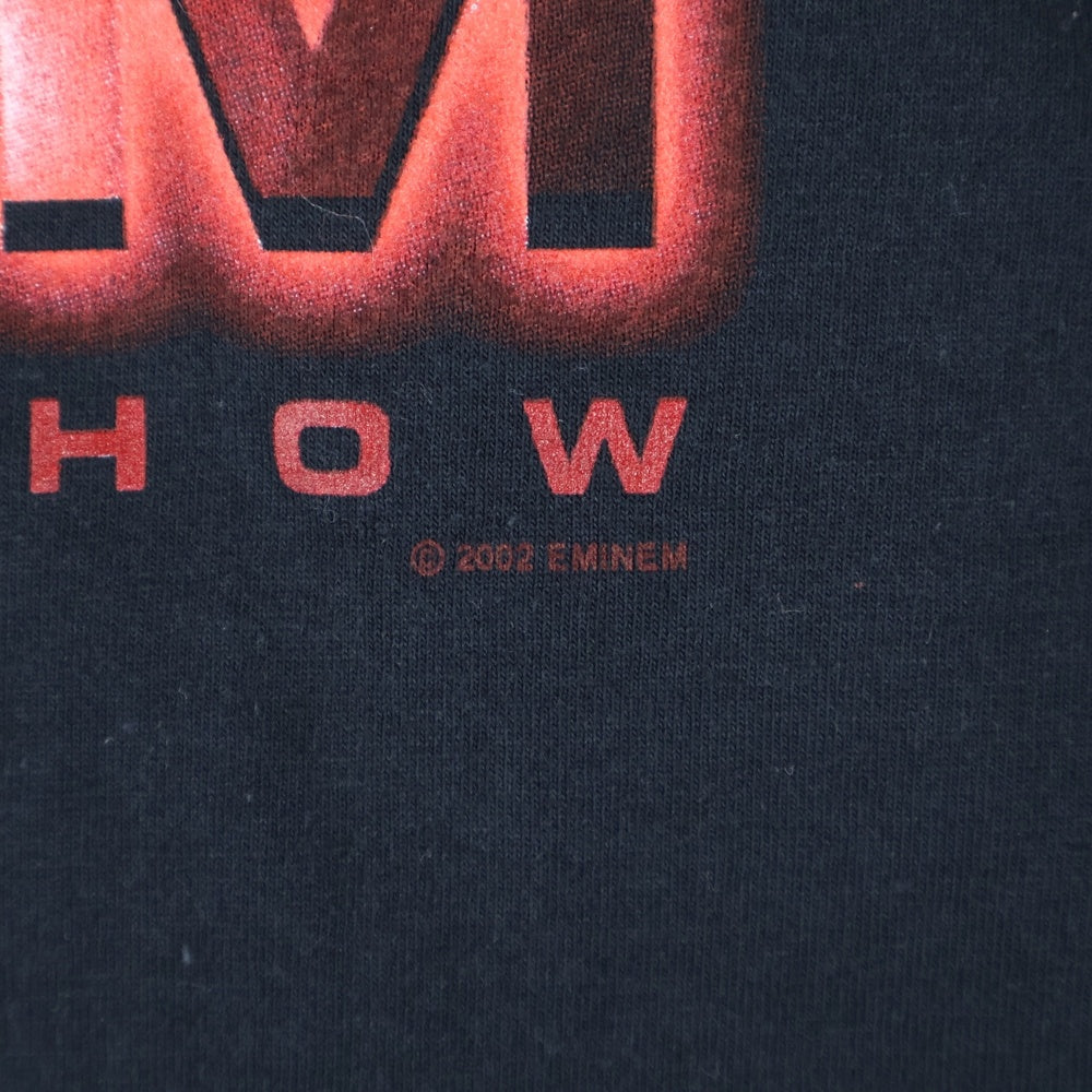 VINTAGE(ヴィンテージ) 00S VINTAGE EMINEM 2002 THE EMINEM SHOW TEE エミネム ザ エミネム ショー フロントプリント クルーネック 半袖Tシャツ カットソー ブラック