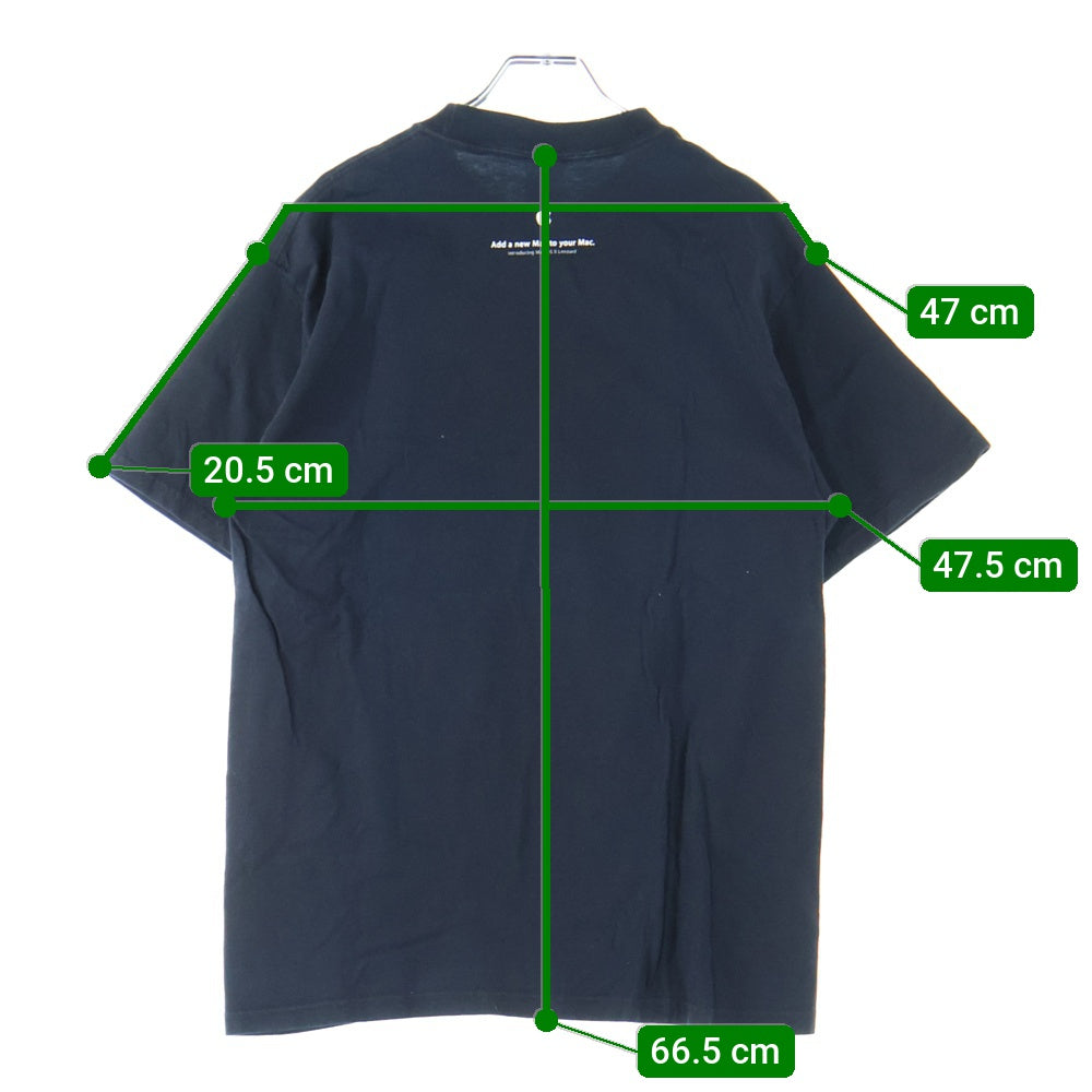 VINTAGE(ヴィンテージ) 00S apple Mac OS X 両面プリント 半袖Tシャツ ブラック